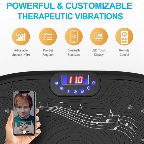 AXV Vibration Plate Exercise Machine Whole Body Workout Vibrate Fitness Platform Lymphatic Drainage Machine for Weight Loss Shaping Toning Wellness Home Gyms Workout