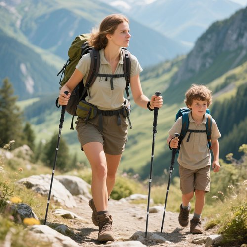 Collapsible Hiking Poles Folding Trekking Poles Walking Stick Lightweight Aluminum Hiking Gear with Metal Quick Lock,Cork Handle,Adjustable 2 PC Stick for Seniors Women Men