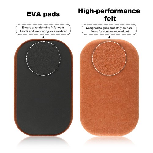 BOXOB 2pcs Workout Sliders, Exercise Core Sliders for Hardwood Floors Sliding Discs for Strength Training Pilates Home Gym Use Protect Floor Surface