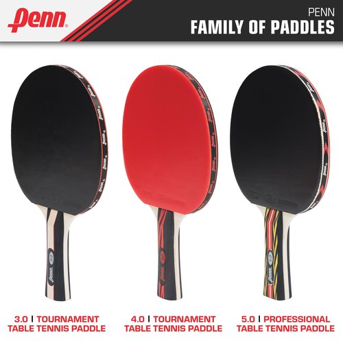 Penn 5.0 Professional Ping Pong Paddle - Table Tennis Paddle with 7-ply Blade, Supreme Track Rubber, and Ultra-Sponge Backing
