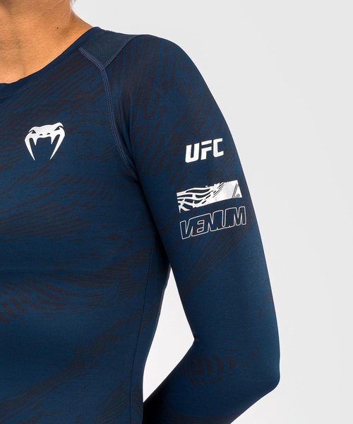 Venum Women's Standard Fight Week Performance Long Sleeve Rashguard, Oceanic Blue