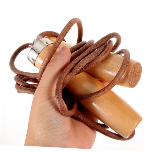 GANAZONO Wooden Handle Rope Jump Rope for Fitness Physical Education Equipment Indoor