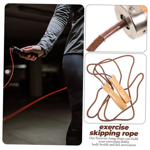 GANAZONO Wooden Handle Rope Jump Rope for Fitness Physical Education Equipment Indoor