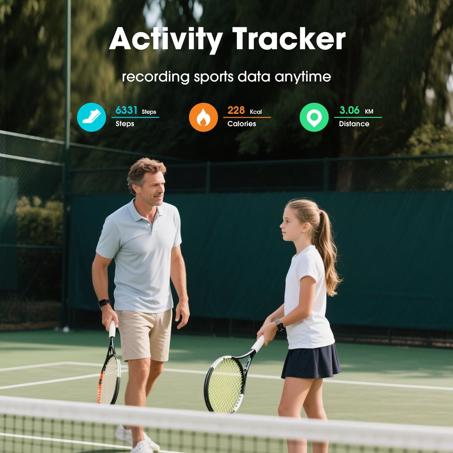 Imzuc Pedometer Watch Senior Friendly No App/Phone Required, Waterproof Fitness Tracker Watch with Step Counter Calories/Sleep Tracker for Walking Running for Men Women
