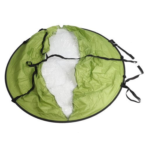 SUNGOOYUE Kayak Wind Sail, 3 Colors 108cm Foldable Kayaks Canoe Wind Paddle Board Sail with Clear Window and Storage Bag (Green)