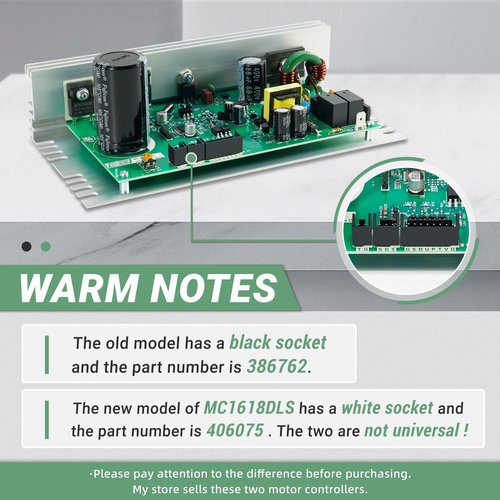VORGENS MC1618DLS 386762 Treadmill Control Board, Compatible with Icon|Proform|NordicTrack Treadmill Motor Board #Replace ZC0547 Treadmill Motor Controller 398056 386816 398076 (Black Sockets)