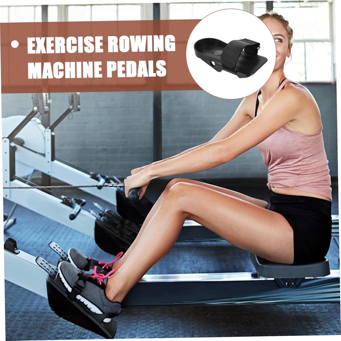 1pair Versatile Machine Pedals for Indoor Fitness Foot Pedals for Full-Body Workout Construction Compatible Home Exercise Equipment Leg Training Accessory