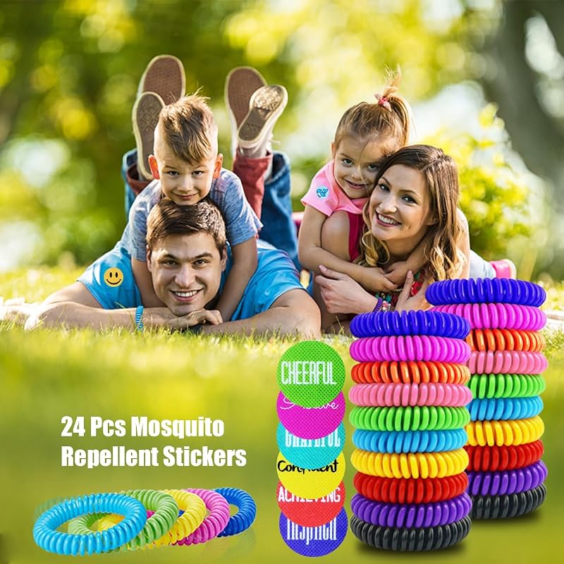 DEET-Free Mosquito Repellent Bracelets - 40 Pack, Citronella Insect Wristbands for Kids & Adults