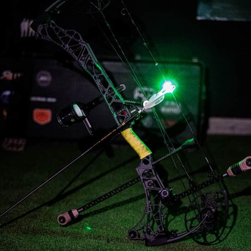 KEAUP 6PCS X Lighted Nocks for Arrows with .204 .233 .244 .246 Inside Diameter with H, S, GT Bushings High-Visibility LED Arrow Nocks, ON/Off Switch Included