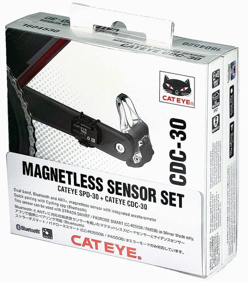 CATEYE Magnetless Speed/Cadence Sensors ??IPX7 Waterproof Wireless Bluetooth ANT+ Bike Computer RPM Sensor for Road, Spin Bikes and Smart Trainers, Compatible with Rouvy, Zwift, Peloton, Wahoo