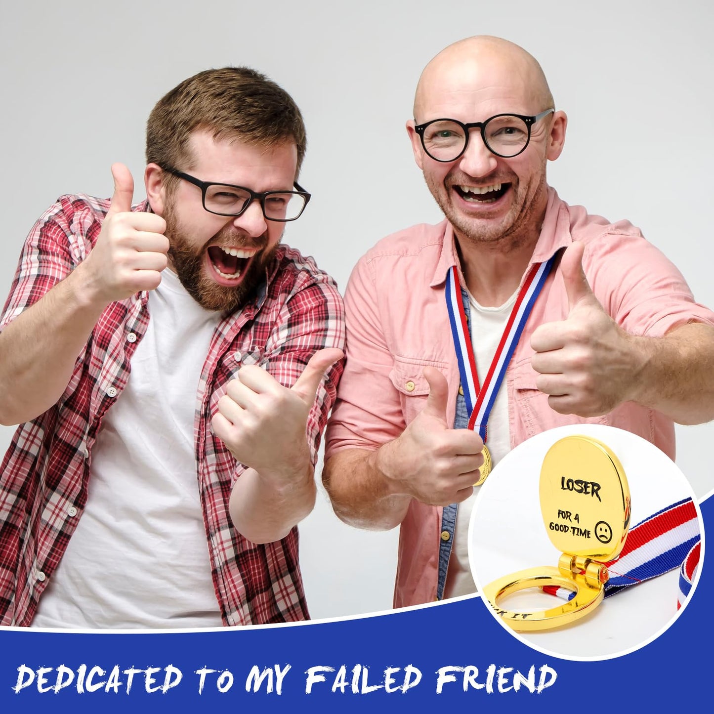 Misdary 3 Pcs Last Place Medal, 1.8 Inch Toilet Seat Flip Cover Design Loser Award Medal with Webbing Ribbon, Novelty Last Place Trophy for Game Competition Party Supplies