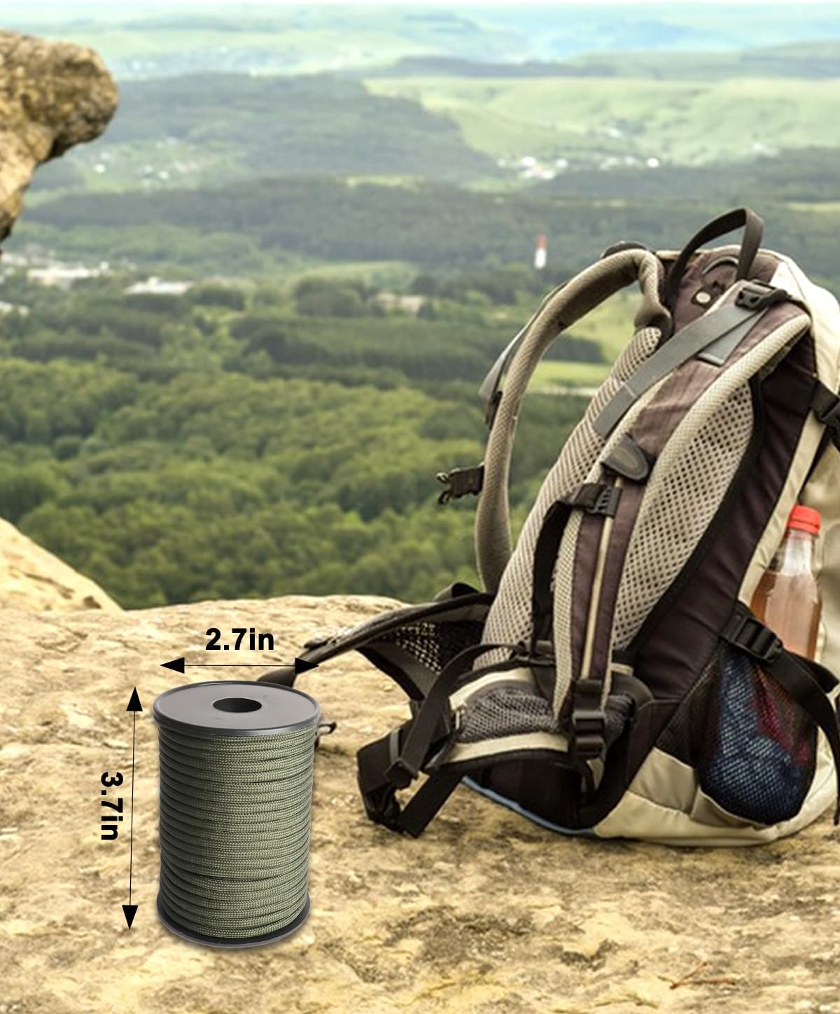 1000 LBS Paracord Rope 4MM Outdoor Survival Rope 12 Strand Parachute Cords for Camping, Hammock, Clothsline, Hiking, Fishing, Survival Braceletand Survival