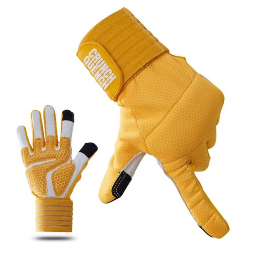 CRUNCHQUENCH-FlexGrip ??Goat Leather Palm Weightlifting Gloves, Silicone Grip, Breathable, Touchscreen, Multi-Use Fitness Gear for Men & Women XL