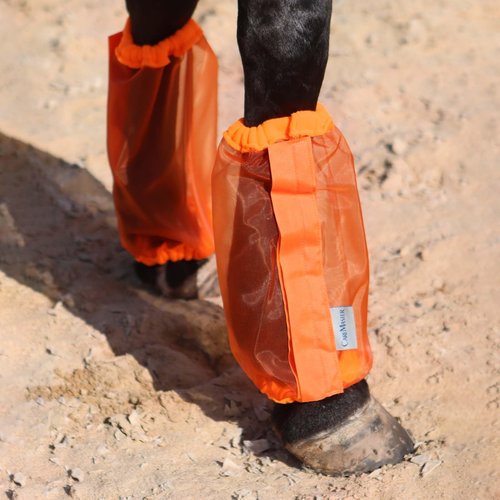 CareMaster Universal Size Horse Leggings Fine Mesh Greatly Reduce Stomping Breathable Horse Boots Leg Wraps (Set of 4) Orange