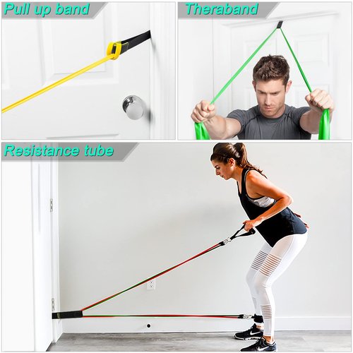 Manificent Door Anchor for Resistance Bands, Heavy Duty Padded Door Anchor System Door Hook, Must-Have Workout Exercise Bands Attachment Compatible for Loop Bands, Resistance Tube TRX, Yoga Strap
