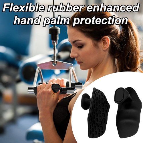 Anti-Slip Workout Grips, Frundoo Weight Lifting Grips for Men Women, Rubber Gym Barbell Grips for Hands for Gym Training and Exercise, Dumbbell, Deadlift, Bar Pad Pull Up Grippers Palm Protection