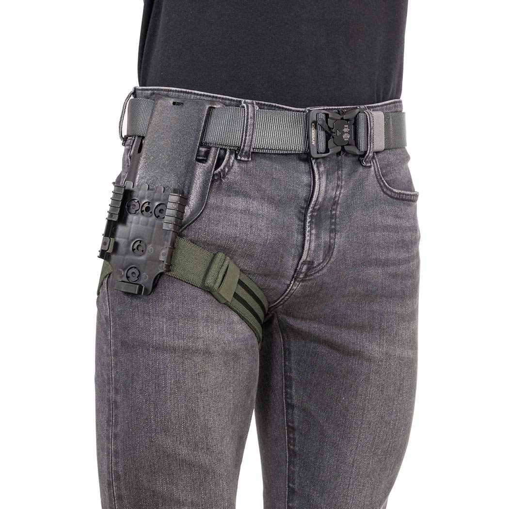 IDOGEAR Thigh Strap Tactical Leg Strap for Thigh Holster leg Hanger Military Airsoft Hunting Belt (Ranger Green)