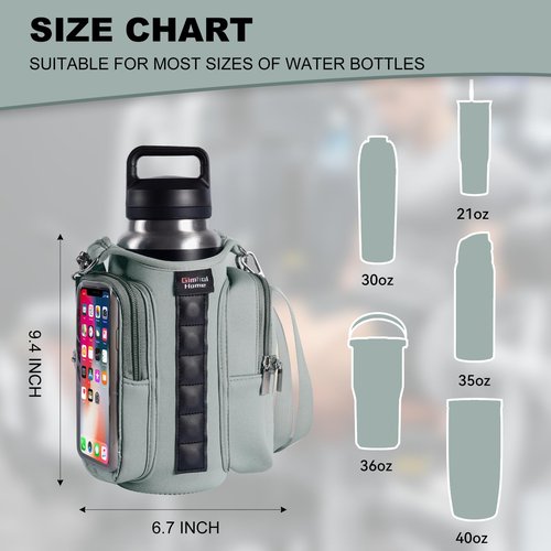 Magnetic Gym Bags for Men & Women with Adjustable Strap,Magnetic Bag Company Water Bottle Holder for Travel, Work,Sports,Water Bottle Sling Bag with Pocket (Gray)