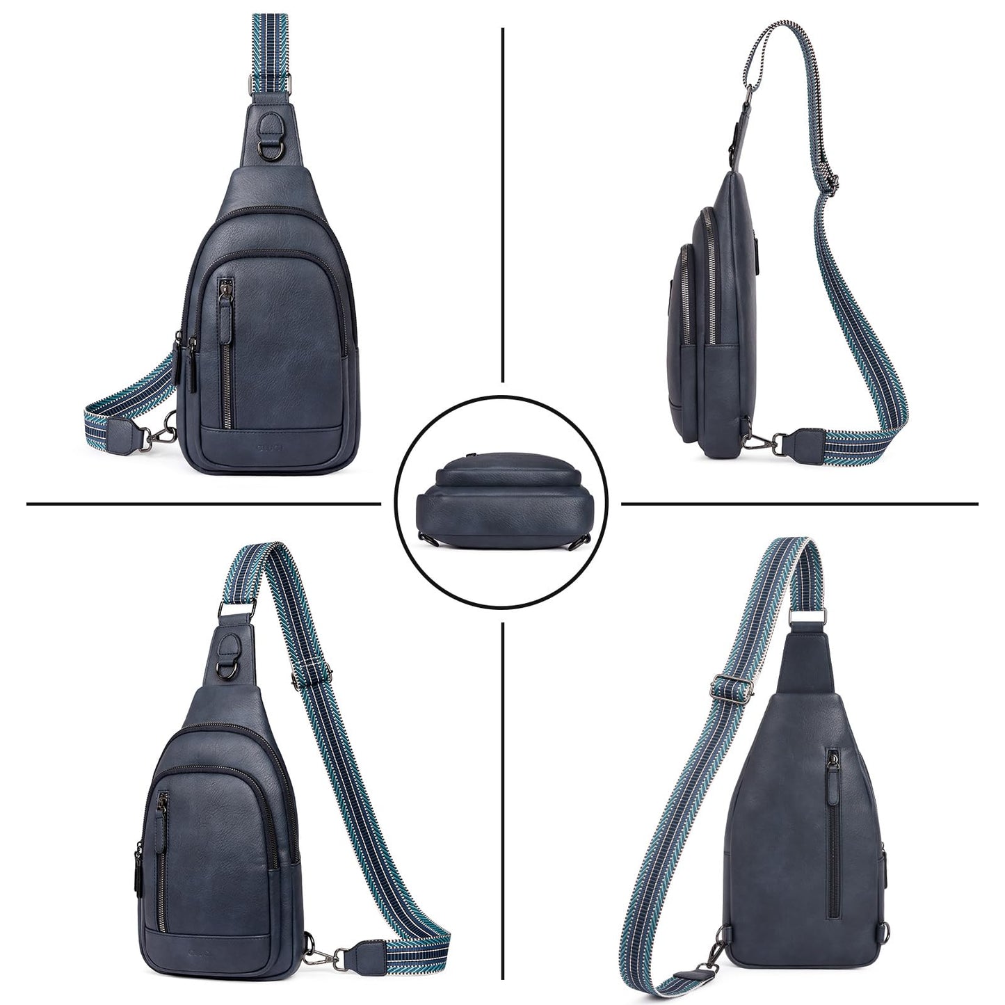 CLUCI Crossbody Bags for Women Men,Leather Sling Bag Cross Body Backpack for Woman Gifts for Women Birthday Unique