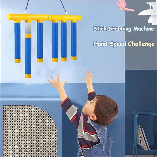 IZIVE Reflex Stick Game, Reflex Game Falling Sticks, Hand Eye Coordination Training, Hand Eye Coordination Training, 3 Adjustable Speed, Upgrade Remote Control (Blue)
