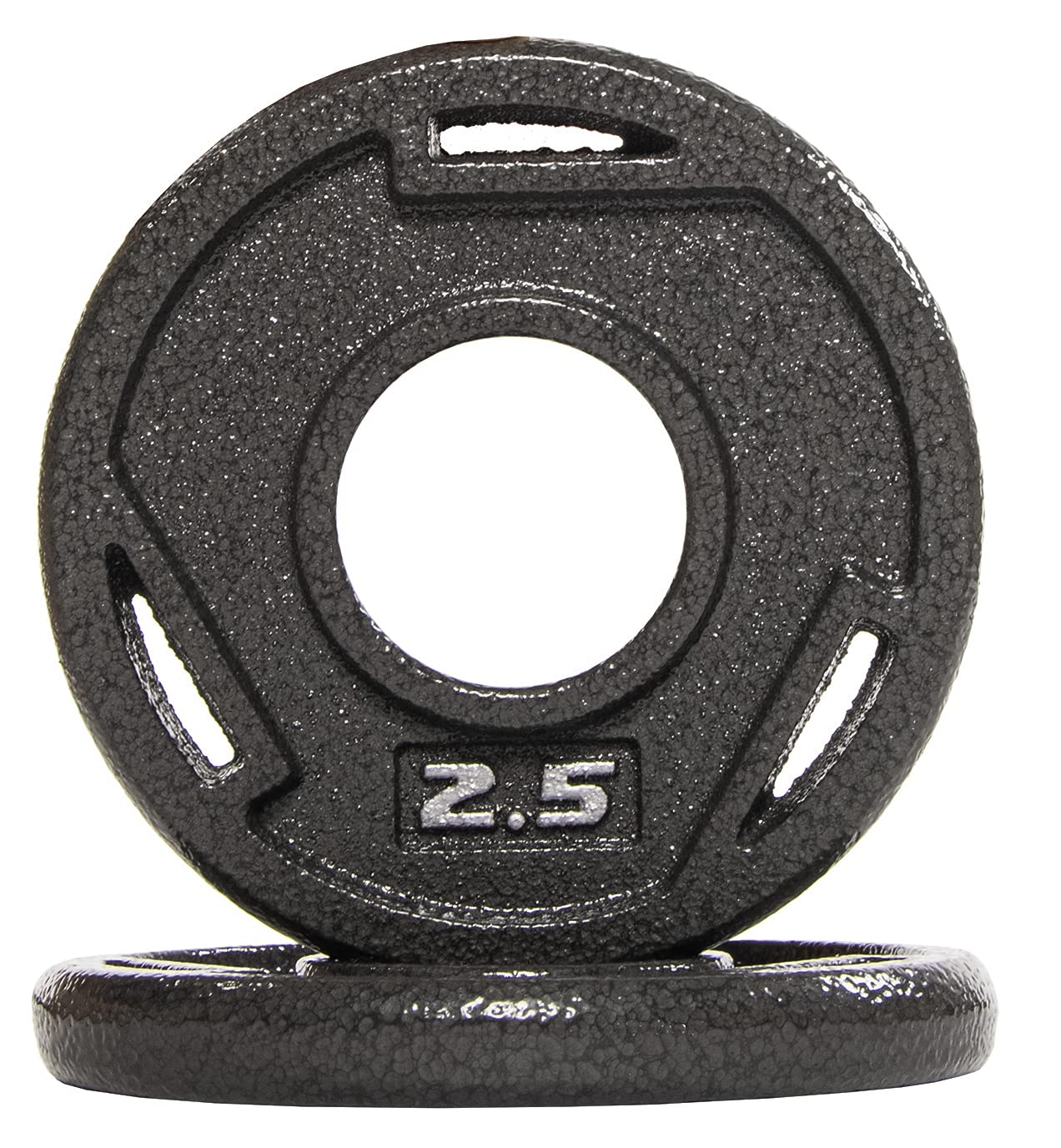 Signature Fitness Cast Iron Plate Weight Plate for Strength Training and Weightlifting, 2-Inch Center (Olympic), 2.5LB (Set of 2)