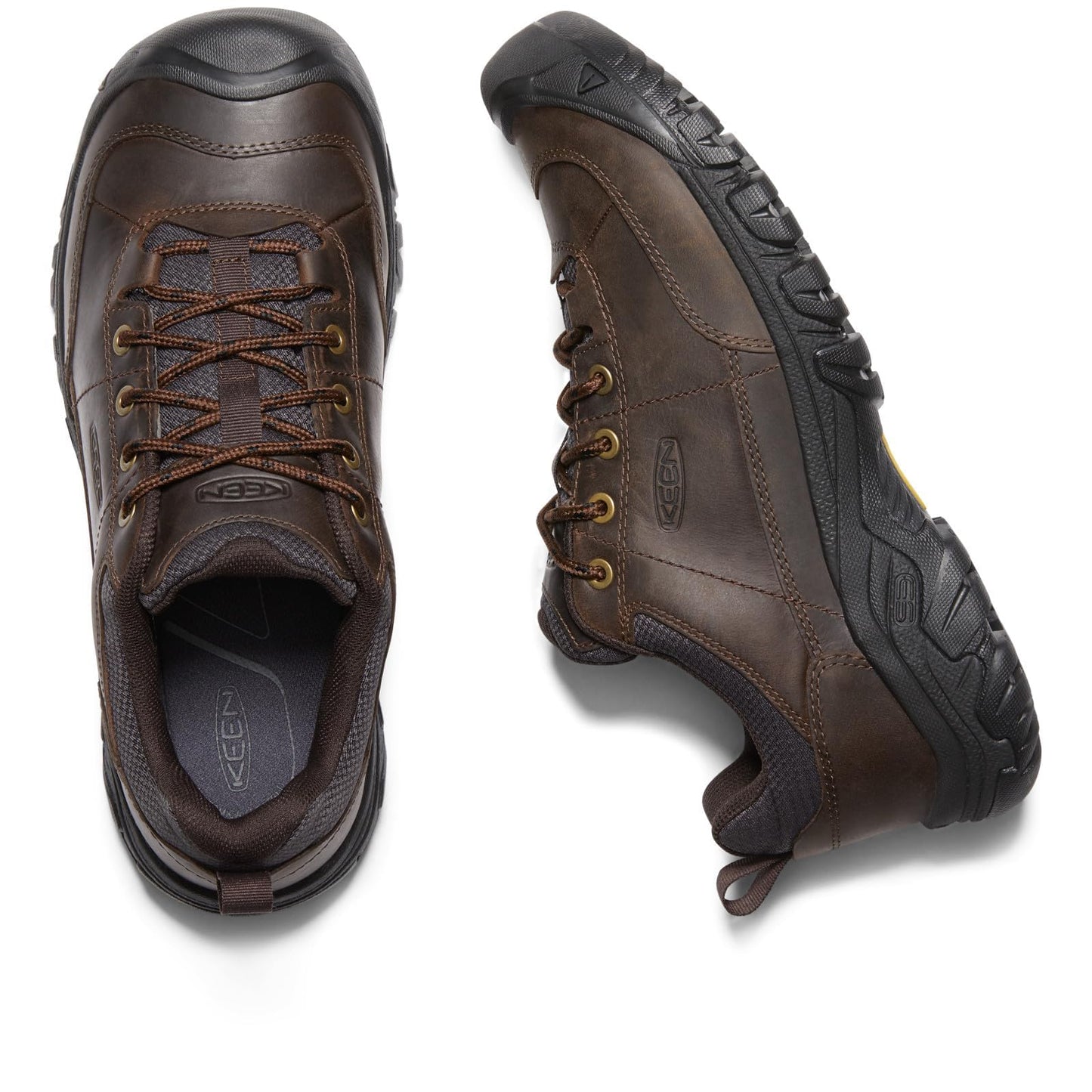 KEEN Men's Targhee 3 Oxford Casual Hiking Shoes, Dark Earth/Mulch, 12