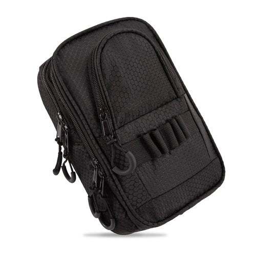 Golf Valuables Pouch & Golfs ball bag organizer with 3 Zippered Pockets,Golf Accessories for Men,Portable Multi Layer Golfs Storage Bags,Carabiner Clip – Store 12-15 Balls,Male and Female Player Gifts