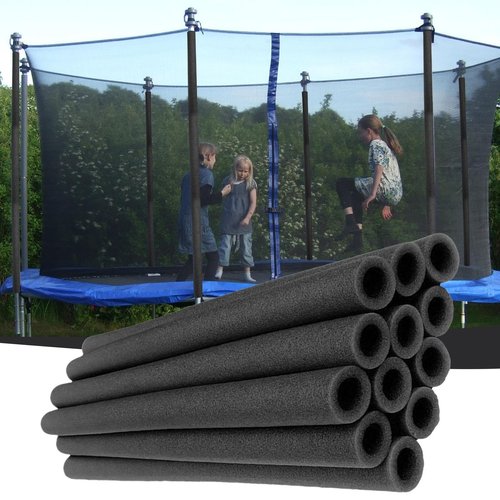 Trampoline Enclosure Pole Foam Sleeves, 12Pcs Replacement Trampoline Enclosure Foam, Trampolines Poles Cover, Foam Noodle Protective Poles Cover Tube