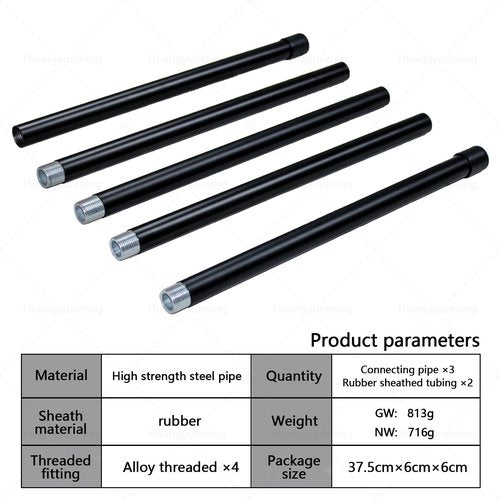 Huangyunming Yoga Stick 5 ft Sturdy Steel, Adjustable Stretching Stick for Mobility, Flexibility and Balance,Equipped with 5 steel pipes for fitness, rehabilitation, and posture (BLACK, Five steel pipes)