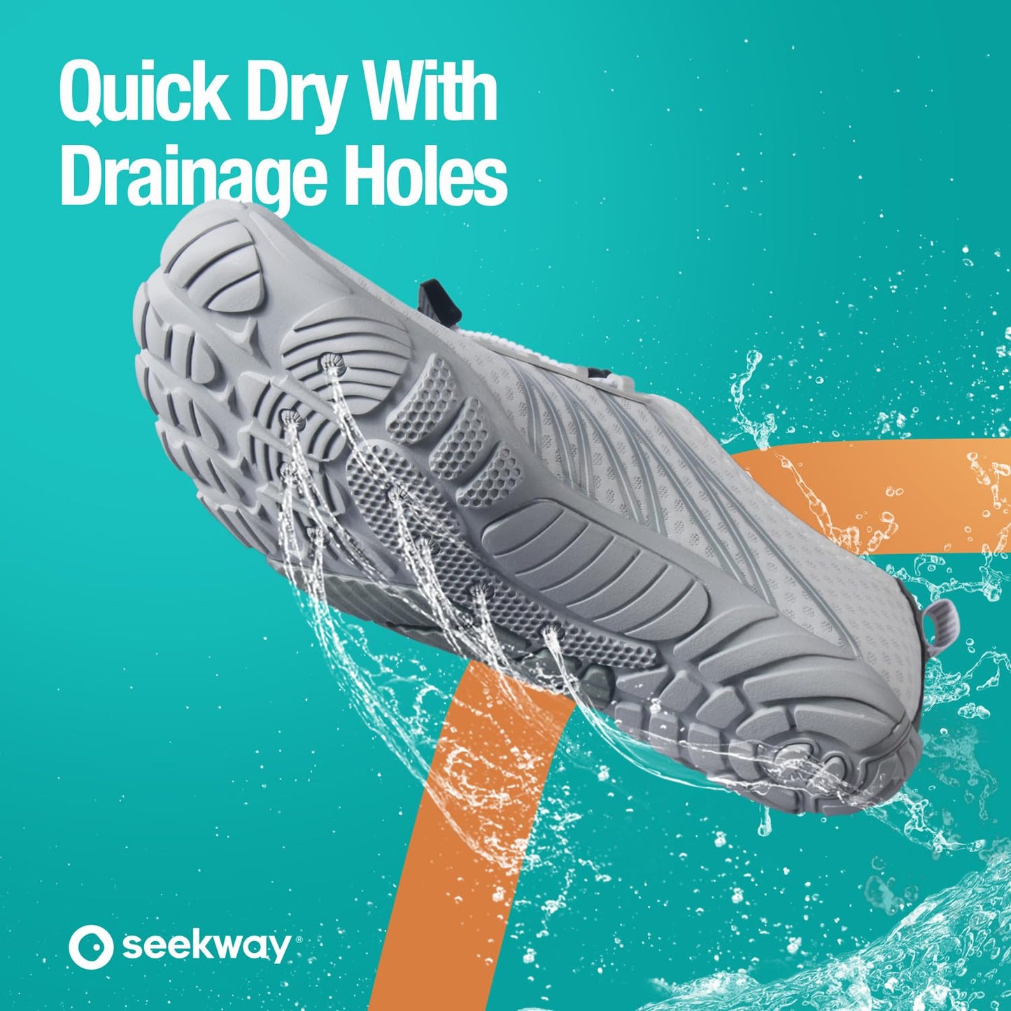 SEEKWAY Water Shoes Quick-Dry Barefoot Sports Aqua Beach Pool Swimming River Lake Hiking Kayaking Surfing Men Women AB055 Black Green SP001