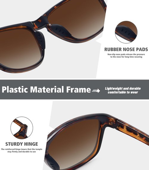 MEETSUN Polarized Sports Sunglasses for Women Men Driving Running Cycling Fishing Sun Glasses UV400 Protection Tortoise Frame-Gradient Brown Lens