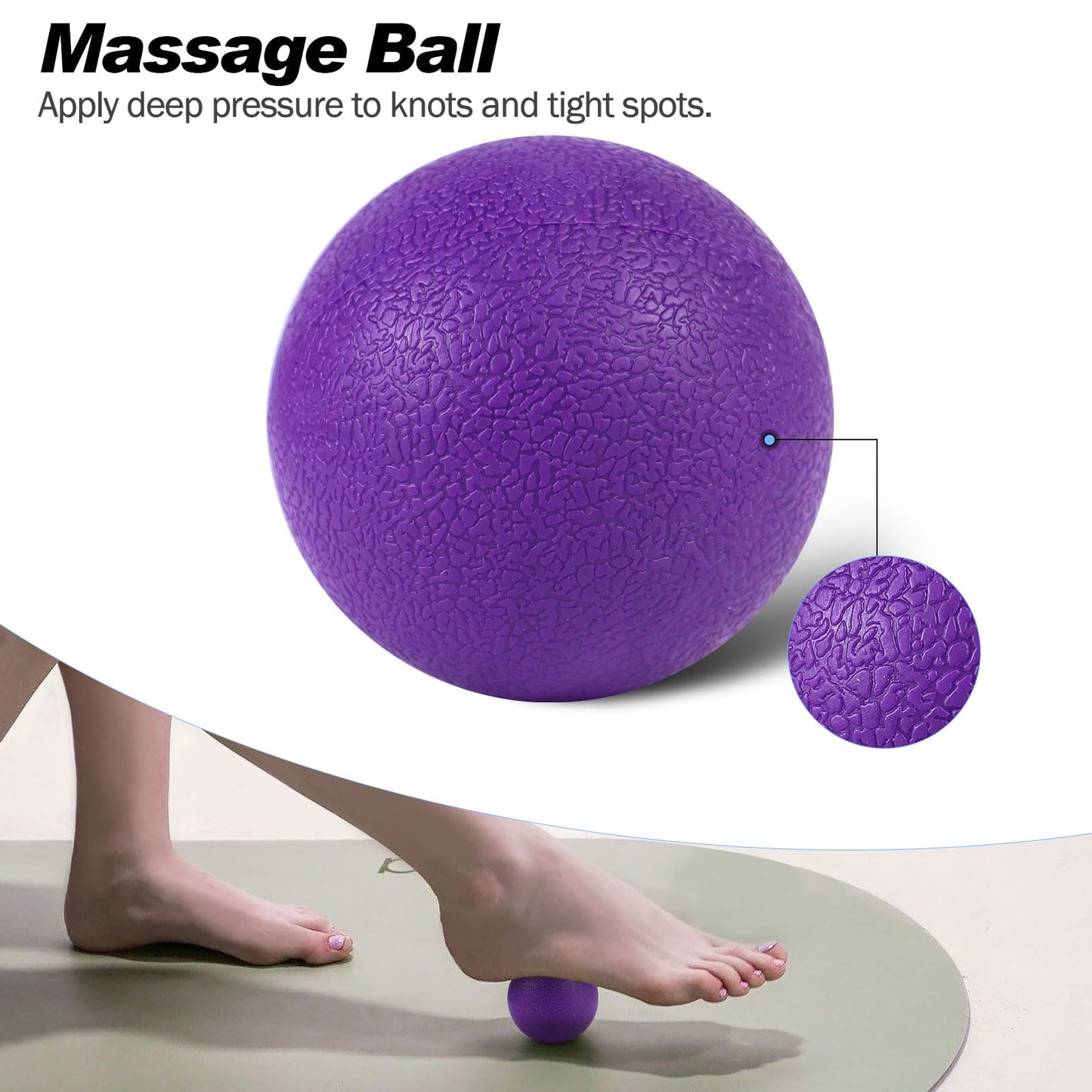 5 in 1 Foam Roller Set High Density Patented Foam Roller for Exercise