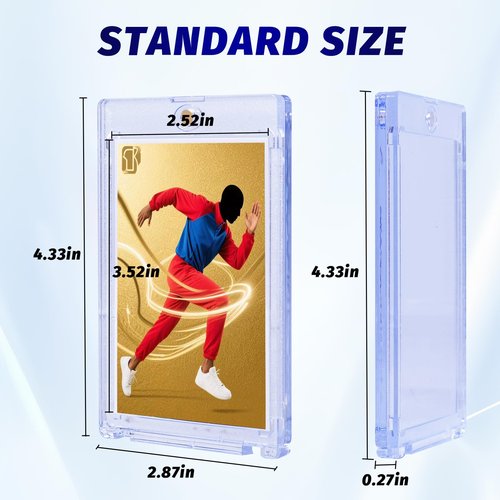 MGCLBR 35pt Magnetic Card Holder-25ct One Touch Card Holder Supe-Clear UV Protection Card Protectors for Standard Size Trading/Sports/PSA Cards (2.52"x3.52")