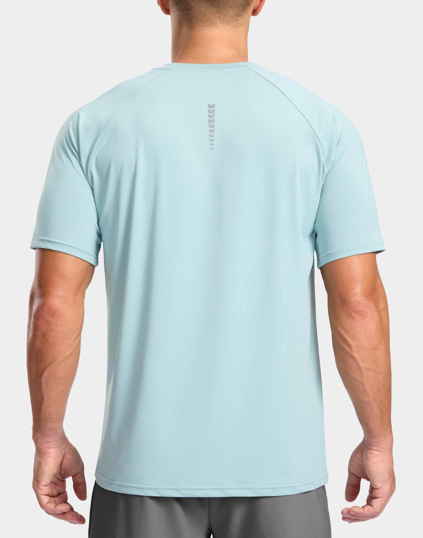 G Gradual Men's Athletic Workout T-Shirts Moisture Wicking Cooling Running Shirts Short Sleeve Performance Tee for Gym Tennis(Light Blue,M)