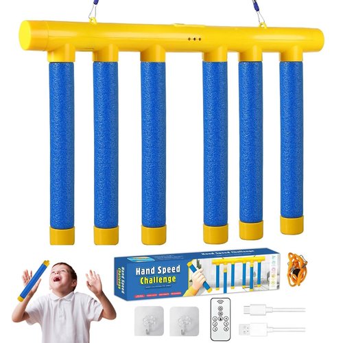 Catching Sticks Game, Drop Stick Game Challenge Game, Catching Sticks Game Reaction Training Toy, Falling Sticks Catching Game Adults, Coordination Catching Stick Game Reaction Training Toy (Blue)