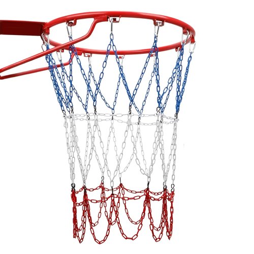 Dakzhou Colorful Basketball Net Heavy Duty Replacement 21??Carbon Steel Chain Basketball net, Anti-Rust Use Indoor Outdoor Standard 12 Loops Basketball Hoop