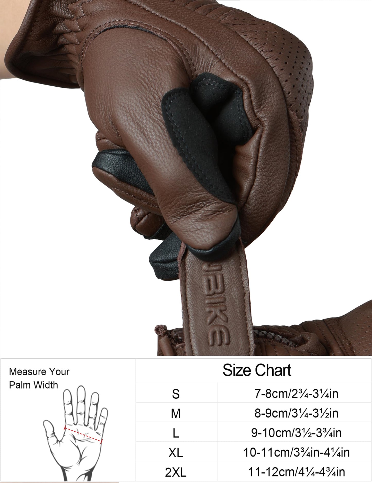 INBIKE Motorcycle Gloves for Men Premium Genuine Perforated Leather Breathable Motorbike Riding Gloves Touchscreen with Hard Knuckle
