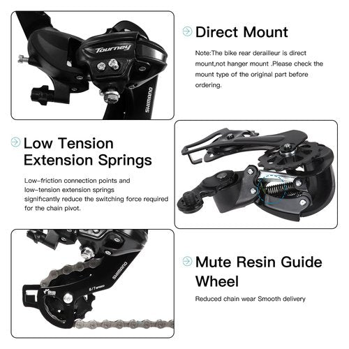 Aikolesa 6/7 Speed Bike Rear Derailleur,RD-TY300 Bicycle Rear Derailleur with Direct Mount for Mountain Bike Road Bikes