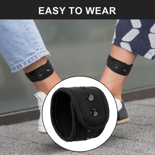 Ankle Band Fitness Pedometer for Men&Women,Compatible with Fitbit Flex 2/One/Zip/Charge 2 3/Alta HR or Garmin Vivofit/2/3/4/JR Fitness Tracker,Adjustable Breathable Sport Ankle Band (Medium)