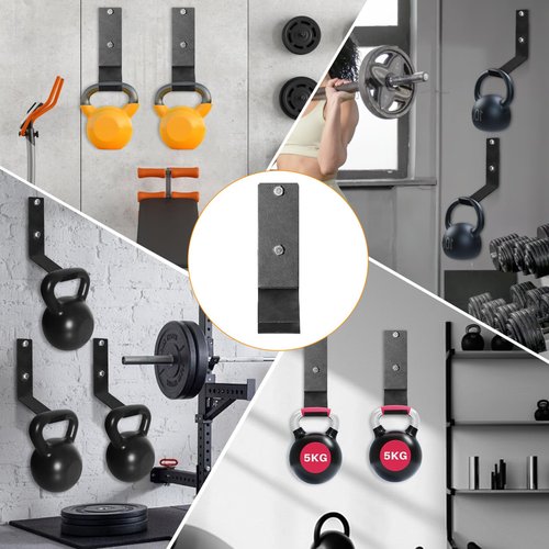 Kettlebell Storage Rack Wall Mounted: Heavy Duty Kettlebells Storage Hanger for Workout Gym Home 2 Pcs