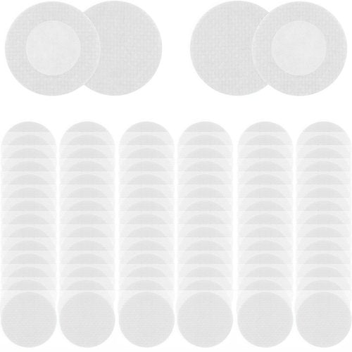 Nimiah Nipple Covers for Men - 100 Pieces Anti-Chafing Guards, 50 Pairs for Running and Sports White