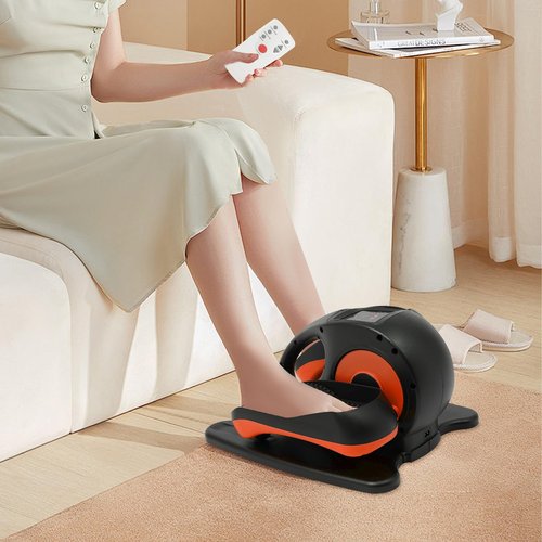 Under Desk Elliptical Machine,Electric Ellipse Leg Exerciser with Remote Control and LCD Screen,Manual Mode and Auto Mode Adjustable Speeds,MultipleFunctions Seated Pedal Exerciser for Homes,Gyms,Etc