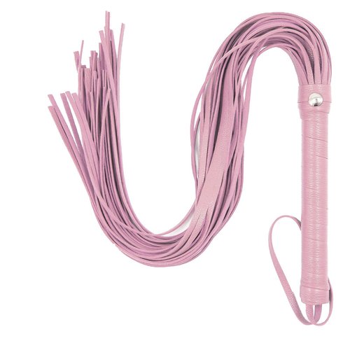 Aesnoun Horse Training Roman Whip, Equestrian Faux Leather Riding Crop, 17.7" Essential Thick Equestrian Tool Floggers Whip for Training and Riding Horses for Kentucky Derby, Preakness Stakes (Pink)