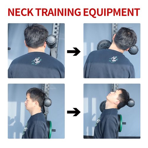 Neck Trainer,Neck Exerciser for Neck Strength and Pain Relief,Rack Mount Neck Workout Equipment Strengthener for Muscles Training,Attachable Barbell Plates(25mm Diameter tab bar)