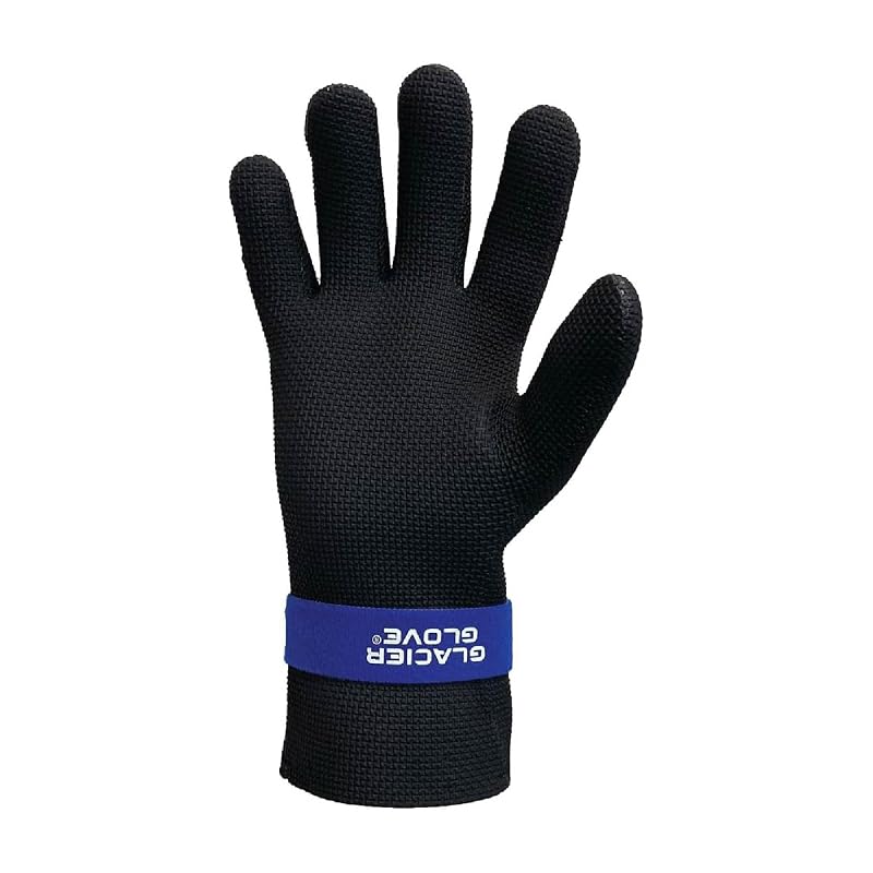 Kenai Waterproof Full-Finger Gloves for Outdoor & Water Sports - Black, Large