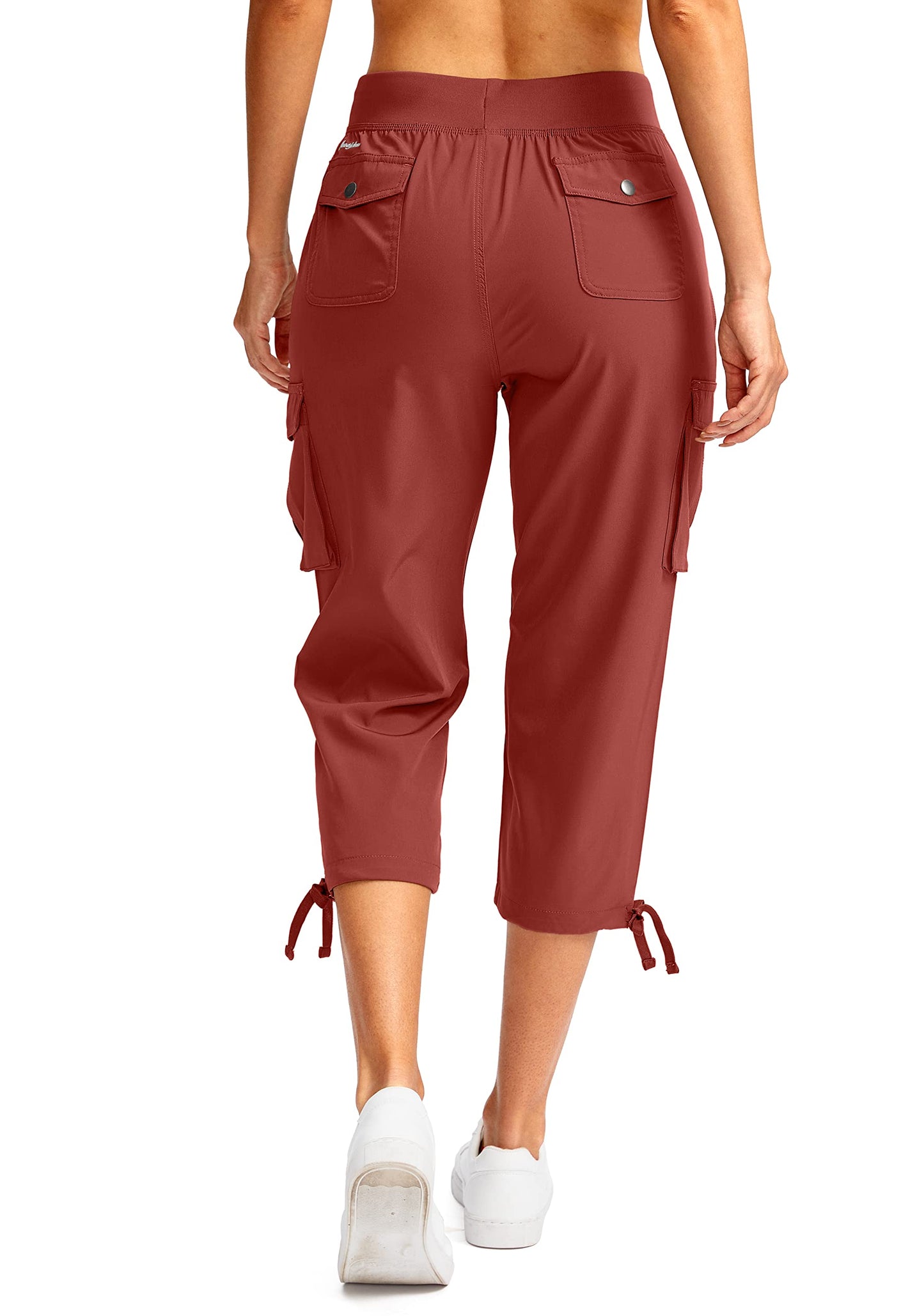 Soothfeel Women's Cargo Capris Pants with 6 Pockets Lightweight Quick Dry Travel Hiking Summer Pants for Women Casual (Savannah, 3XL)