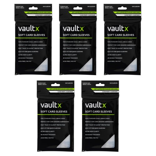 Vault X Trading Card Penny Sleeves, Soft, High Clarity, Inner Sleeves, Collectible Card Games, Sports, TCG (1000 Pack)