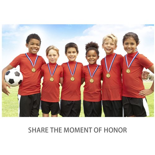 Abaokai 12 Pieces Soccer Medals for Awards for Kids and Adults, Gold Award Medals Set - Metal Olympic Style for Kid’s Sports Soccer Games and Prizes Awards, Party Favors, 2 Inches