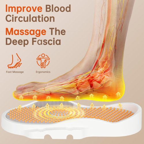 seanleecore Calf Stretcher - Slant Board Stretching for Plantar Fasciitis & Achilles Tendonitis, Feet Mobility,Under Desk Stepper Leg Exerciser with Foot Massage for Exercise& Physical Therapy
