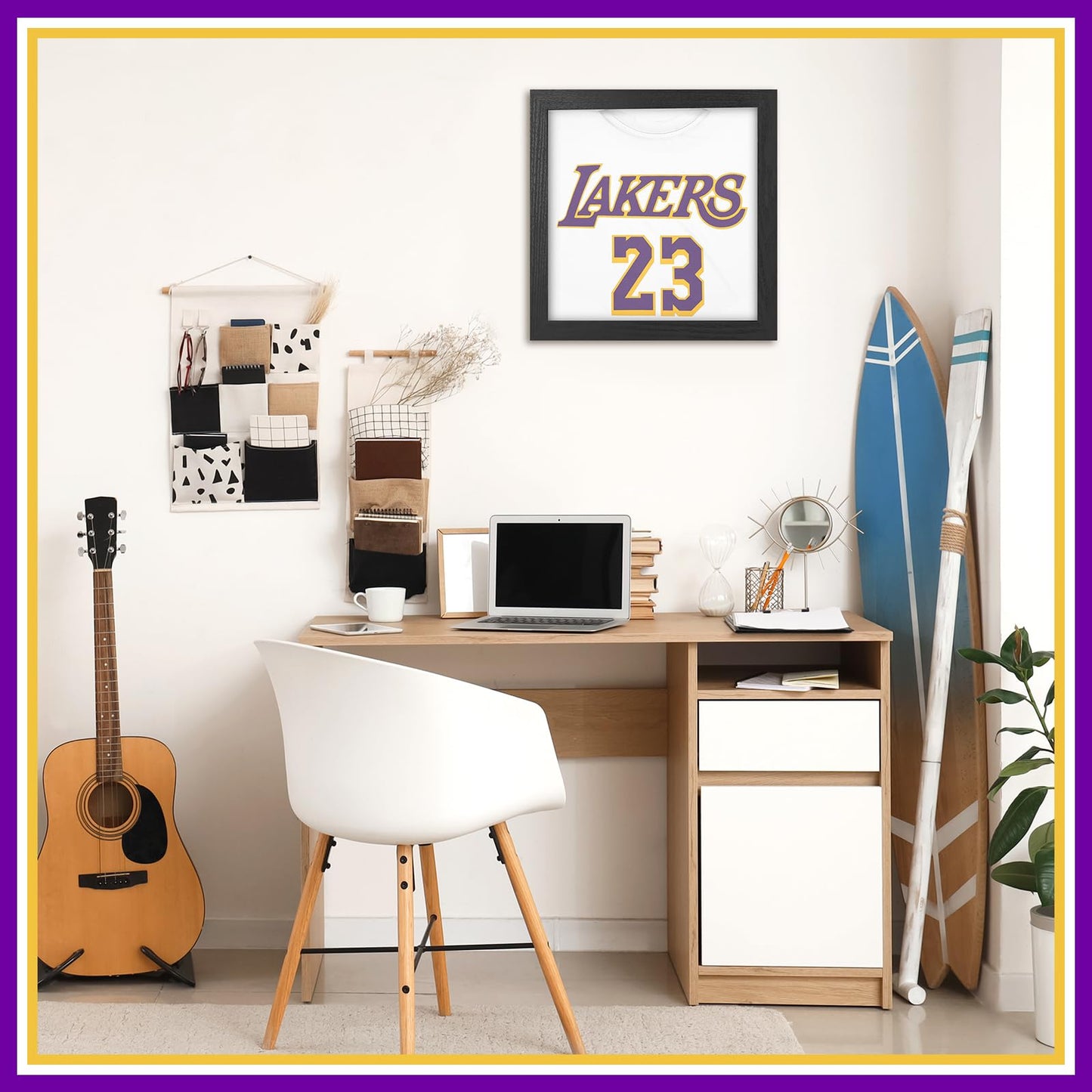 HyqehrtYazc 13" x 13" T Shirt Frames for Wall Display, Jersey Frame Display Case with UV Protection Acrylic, Wood Shadow Box Frame Depth of 1", Display Case for T Shirts, Jerseys, Memorabilia